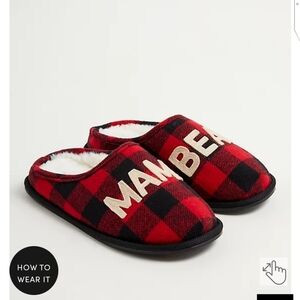 🆕MAMA BEAR BUFFALO PLAID SLIP-ON SLIPPER